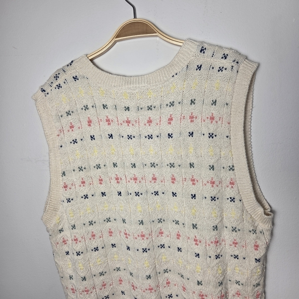 Vintage Northern Reflections Cotton Knit Button Front Vest - Picture 8 of 14